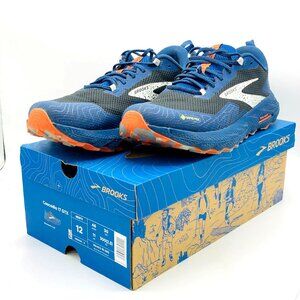 Brooks Cascadia 17 GTX Mens Trail Running Shoes Size 12 Blue/Orange Gore-Tex